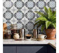 QBYRSSS Exquisite Tile Stickers Gray Beige Kitchen Bathroom Tile Stickers,Back Peel and Self Adhesive Wall, Vinyl Wall Stick Waterproof Detachable, for Backsplash Splashback Home Decor