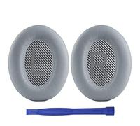 QC 35 Replacement Ear Pads,QC35 Earpads Compatible with Bose QuietComfort 35 II/QC35 Over-ear Headphones,Ear Cushions with Soft Leather & Memory Foam(Silver)