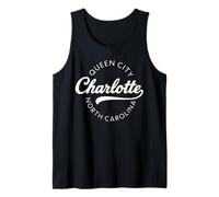 QC CLT Mecklenburg Charlotte NC Art 704 Queen City Souvenir Tank Top