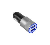 QC3.0 Dual Port USB Car Charger 36W/6A Mini Metal Fast Charger Compatible with iPhone 12/13/11/pro/XR/X/XS, Note 9, Galaxy S10/S9/S8 and Air.