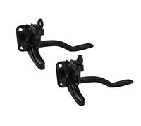 QCAA 304 Stainless Steel Self-Locking Gate Latch, 2-1/8", Black Coated, Made in Taiwan, 2 Pack