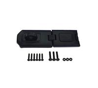 QCAA Extra Heavy Duty Concealed Safety Hasp, Flexible Link, with Hardened Staple, 6-1/4" Single Flexible, Black Coated, 1 Pack