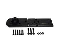 QCAA Extra Heavy Duty Concealed Safety Hasp, Flexible Link, with Hardened Staple, 7-1/2" Double Flexible, Black Coated, 1 Pack