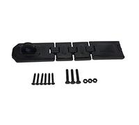 QCAA Extra Heavy Duty Concealed Safety Hasp, Flexible Link, with Hardened Staple, 9" Triple Flexible, Black Coated, 1 Pack
