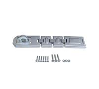 QCAA Extra Heavy Duty Concealed Safety Hasp, Flexible Link, with Hardened Staple, 9" Triple Flexible, Zinc Plated, 1 Pack, Made in Taiwan