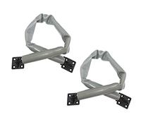 QCAA Extra Heavy Storm Door Chain Check, 25-1/2" Length, Zinc Die Cast Bracket, ORB Coated, Steel Hook, Plastic Tube, 2 Pack, Made in Taiwan