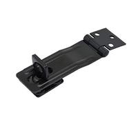 QCAA HASP and Swivel Staple, 3-1/2", Steel, Black, 1 Pack, Made in Taiwan