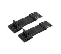 QCAA HASP and Swivel Staple, 3-1/2", Steel, Black, 2 Pack, Made in Taiwan