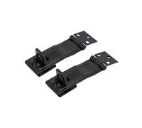 QCAA HASP and Swivel Staple, 4-1/2", Steel, Black, 2 Pack, Made in Taiwan