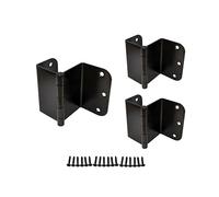 QCAA Heavy Duty 3.5" Swing Clear Offset Door Hinge Loose Pin, 5/8" Radius, Expandable Door Hinge, Power Coated Black, Made in Taiwan, 3 Pack