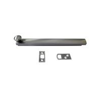 QCAA Heavy Duty Solid Brass Concealed Surface Bolt, 6", Brushed Nickel, 1 Pack, Made in Taiwan