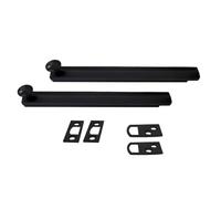 QCAA Heavy Duty Solid Brass Concealed Surface Bolt, 6", Matte Black, 2 Pack, Made in Taiwan