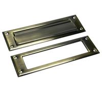 QCAA Soild Brass Mail Slot, with Solid Brass Interior Frame, 8-7/8''X2-7/8" Antique Brass 1 Pack, Made in Taiwan