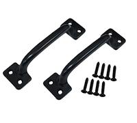 QCAA Soild Sash Lift Pull, Traditional Type, 4-1/2", Matte Black, 2 Pack, Made in Taiwan