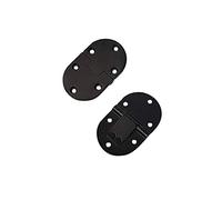 QCAA Solid Brass Butler Tray, Folding Table Hinge, 2-1/2" x 1-1/2" x 3.0 mm, Matte Black, 2 Pack, Made in Taiwan