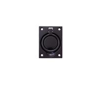 QCAA Solid Brass Large Heavy Rectangular Recessed Flush Ring Pull, 3-5/16"x 2-7/16", US10B ORB Oil-Rubbed Bronze, Made in Taiwan, 1 Pack