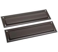 QCAA Solid Brass Mail Slot, with Solid Brass Interior Back Plate, 10" x 3", ORB US10B, 1 Pack, Made in Taiwan