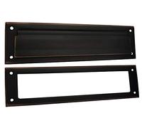 QCAA Solid Brass Mail Slot, with Solid Brass Interior Frame, 13" x 3.625", Venetian Bronze, 1 Pack, Made in Taiwan