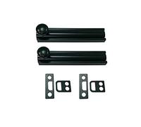 QCAA Solid Brass Surface Bolt 2", Matte Black, Made in Taiwan, 2 Pack