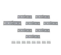QCAA Thicker Folding Butt Hinge, Flat Back, for Smasll Door, Frameless Window, 3-1/4" x 3/4" x 2.0mm, Zinc, 8 Pack, Made in Taiwan