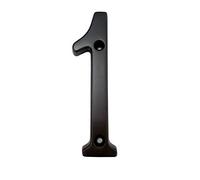 QCAA Traditional Heavy Forged Brass House Number, 6", 1, US10B Oil Rubbed Bronze, 1 Pack, Made in Taiwan