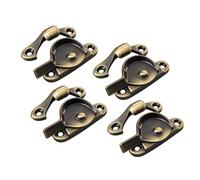 QCAA Zinc Die Cast Window Sash Lock, (4pack, Antique Brass Brushed)