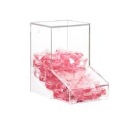 QCBF Acrylic Candy Dispenser, Grocery Store Storage Bin, Candy Dispenser, Laundry Compartment Container, Suitable for Bathroom, Laundry Room, toy Room, Wall Mounted Storage Placer