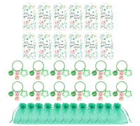 Qcbuegof 12pcs Irish Festival Celebration Luck Piggy Keychains for Party Guests Keyring Accessories Stylish Party Souvenirs Patrick's Day Party Luck Keyrings