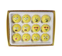 Qcbuegof 12pcs Unique Exercise Golf Ball Novelty Funny Golf Ball Beautiful Emotion Golf Ball For Playing Gift Unique Professional Exercises Golf Balls