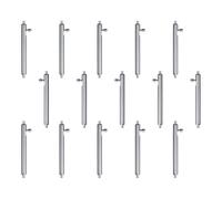Qcbuegof 15pcs Watch Band Pins Professional Stainless Steel Tool Tool Assortment Watch Strap Left Pins Replacement for Watchmakers Quick Release Spring Bar Stainless Steel, 14 mm