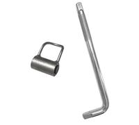 Qcbuegof 2 x Angle Valves Wrench with Curved Rod, High Carbon Steel Construction for Tap Removal, Tight Space Line Tool, Curved Rod Wrench for Stubborn Valves