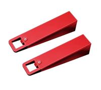 Qcbuegof 2 x Elegant Leather Wine Bottle Carrier Reusable Gift Bag for Parties and Weddings, red, standard size