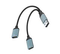 Qcbuegof 3Port Aluminum USB Extender Adapter 1.5A Fast Charging & High-Speed Data Sync for Computer Devices USB Extender