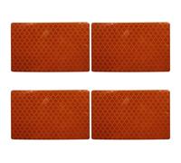 Qcbuegof 4Pcs Adhesive Warning Reflective Stickers Stick-on Car Reflectors Stickers Reflective Tape Stickers For Car Vehicle Night Visibility Band