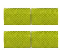 Qcbuegof 4Pcs Adhesive Warning Reflective Stickers Stick-on Car Reflectors Stickers Reflective Tape Stickers For Car Vehicle Night Visibility Band
