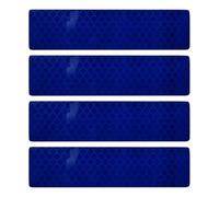 Qcbuegof 4Pcs Adhesive Warning Reflective Stickers Stick-on Car Reflectors Stickers Reflective Tape Stickers For Car Vehicle Night Visibility Band