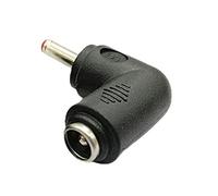 Qcbuegof 5.5 x 2 1 mm Female to Round 3.5 x 1 35 mm Male Socket Connector Adapter Laptops Elbow Charging Converter Charging Adapter