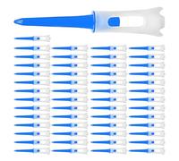 Qcbuegof 50pcs/pack golf tees plastic tees golfs basic support t-shirts t-shirt training accessory golf holder set double layer tees