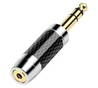 Qcbuegof 6.35mm To 2.5 3.5 4.4mm Sound Converters Carbons Fiber Decoding Headphone Adapter Earphones Male Female Connectors Sound Adapter