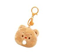 Qcbuegof Blowing Bubble Bear Keychain for Toy Accessories, Gifts, Carnivals Prices for Children, Backpack, Children's Gifts, Butter Theme Bear Plush Toy