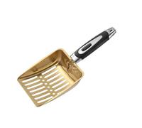 Qcbuegof Cat Grief Shovel Metal Scoop Comfort Handle for Simple Shovel Seven Slot for Most Types of Waste PET Supplies Cats Rubbish Scoops Metal Scooper Metal