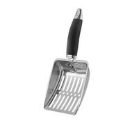 Qcbuegof Cat Grief Shovel Metal Scoop Comfort Handle for Simple Shovel Seven Slot for Most Types of Waste PET Supplies Cats Rubbish Scoops Metal Scooper Metal