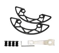 Qcbuegof Chainring Guard and Bolts Aluminium Alloy Bicycle Chainring Guard Mountain Bike Chains Rings Protection of the Crank Chain Sprocket Protection
