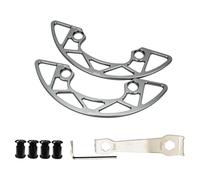 Qcbuegof Chainring Guard and Bolts Aluminium Alloy Bicycle Chainring Guard Mountain Bike Chains Rings Protection of the Crank Chain Sprocket Protection