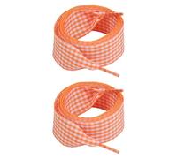 [Qcbuegof] Checkered Shoelaces Soft Polyester Shoelaces Replacement Anti-Slip Sneakers for Athletic and Casual Shoes Korea Colorful Grid, Oh!, L~XL A