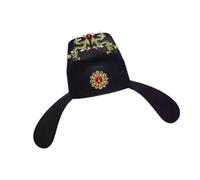 Qcbuegof Chinese Traditional Official Hat Nonwoven Fabric Historical Reenactment Costume Accessory Flying Fish For Festival Traditional Chinese Cultural