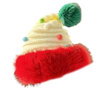 Qcbuegof Christmas Caps Unisex Santa Hats Warm Hat Knitted Caps Pompoms for Cosplay Activities and Holiday Fashion Santa Hats Adults Bulk Children Women Women