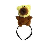 Qcbuegof Cool Clip Funny Capybaras Headband Cartoon Hair Headgear for Children's Stage School and Theatre Shows Funny Headbands Folk Mass