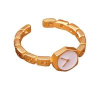 [Qcbuegof] Elegant Simple Geometric Pattern Adjustable Open Women Fashion Accessories Lightweight Comfortable Wearing Jewelry Unique Design Ring