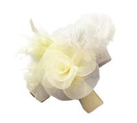 Qcbuegof Eye Catching Headpiece With Net Flower Hair Clip Delicate Hairpieces Hair Accessories Headwear For Women And Girls Roaring Twenties Costume